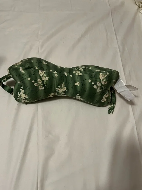 Original Bones Green Floral Bone Shaped Pillow