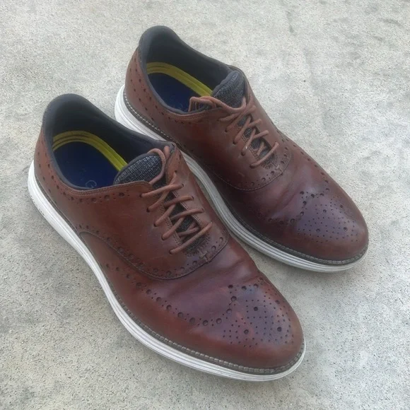 Cole Haan Original Grand Ultra Wingtip Oxford Tan Leather Men's Shoe Size 11.5