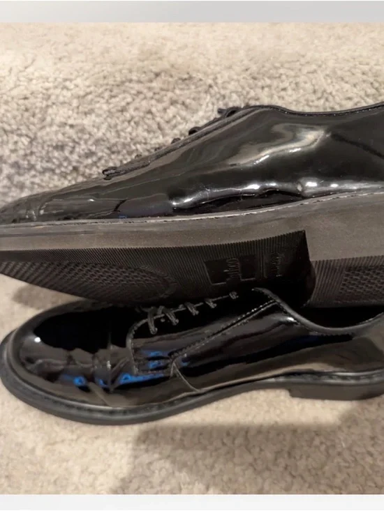 Rothco Oxford Black Patent Leather Lace-Up Oxfords