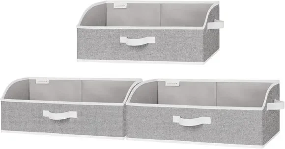 StorageWorks Closet Storage Bins, Trapezoid Organizer Box for Shelves, Fabric
