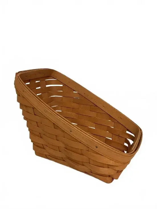 Vintage Longaberger Slanted Basket Handwoven Dresden Ohio USA Storage Decor