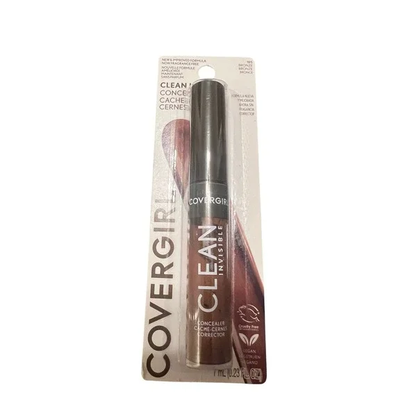 COVERGIRL Clean Invisible Concealer 185 Bronze New‎ Unscented Formula