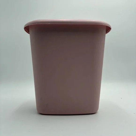 Rubbermaid Wastebasket Trash Can Bin Dusty Rose Pink Mauve 80s Bathroom Vintage
