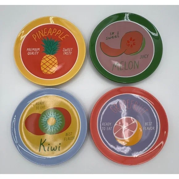 Bullseye Set of 4 Ceramic 6