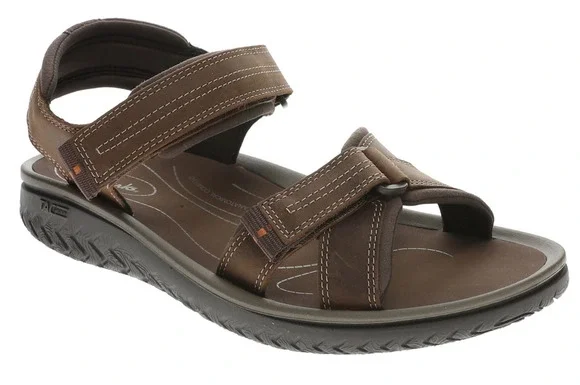 Clarks Wesley Shore Beeswax Leather Mens Sandals Brown Size 10 M