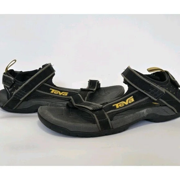 TEVA Sandals Mens 11 Fisherman Sport Hiking Shoc Pad Walking Shoe Black 4141