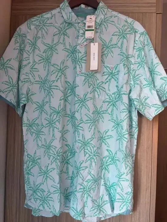 Tommy Bahama Nova Wave Royal Palmetto Shirt Dew Drop Green Men's Large NWT $128