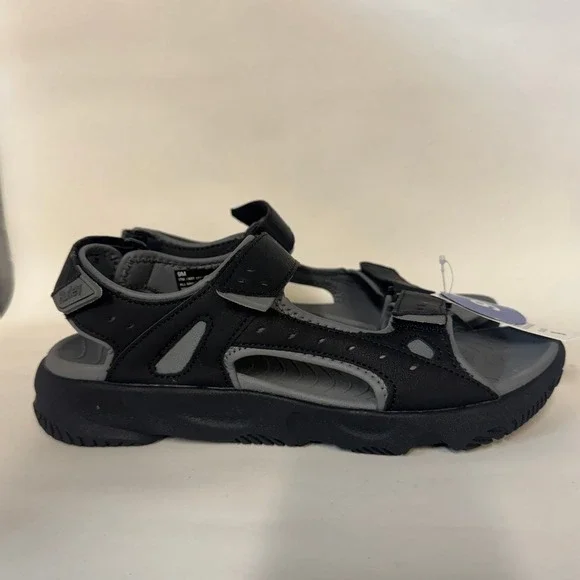 Hurley Odessa Mens Sport Sandals Black Grey Adjustable Straps 1777381 Size 9M