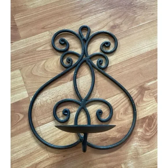 Vintage Cast Iron Wall‎ Candle Holder