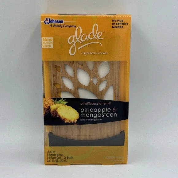 NEW‎ Decorative Glade Bamboo Oil Diffuser Pineapple & Mangosteen