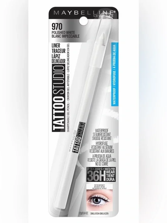 Maybelline Tattoo Studio Gel Pencil Waterproof Eyeliner -Polished White