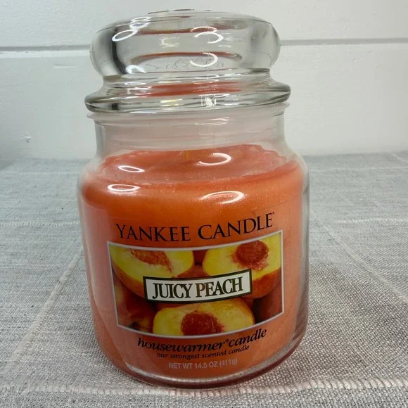 Yankee Candle Juicy Peach 14.5oz NEW Retired Fruity Summer Scent