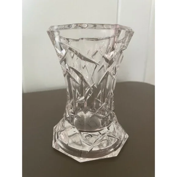 Marquis Waterford Ceylon Candle Holder/Vase Lead Crystal Pillar Octagon 5.5