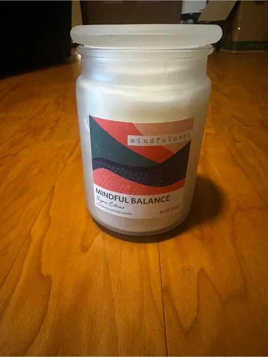 Mindful Balance Scented Candle - White Jar