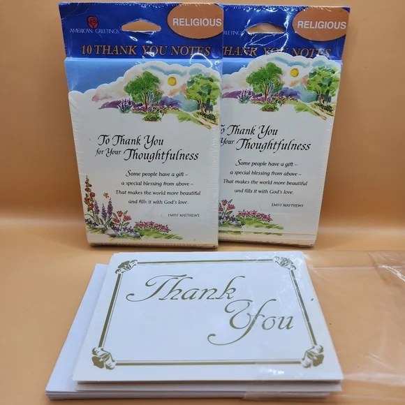 Religious Thank You Greeting Cards Lot