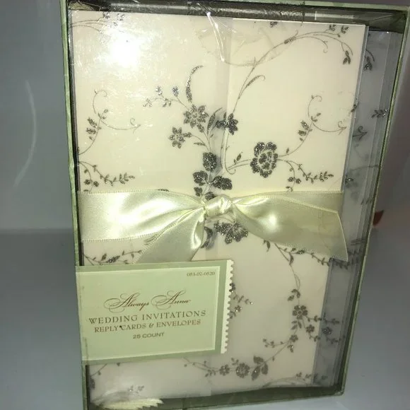 Always Anna Wedding Invitations 25 Count NWT in‎ Box
