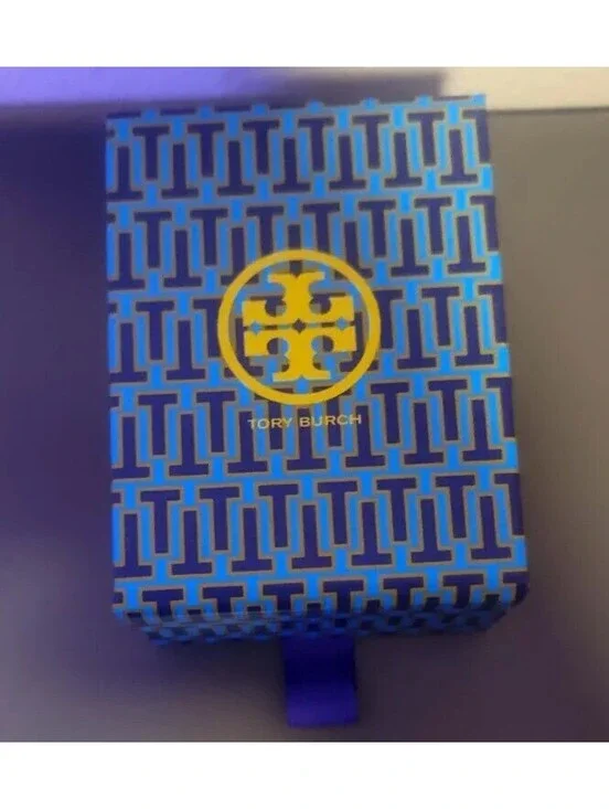 TORY BURCH YELLOW LOGO BLUE GIFT BOX 5