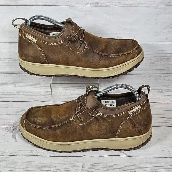 ROCKY Dry Strike SRX Slip On Moc Toe Lstyle Brown Men's Size 8.5