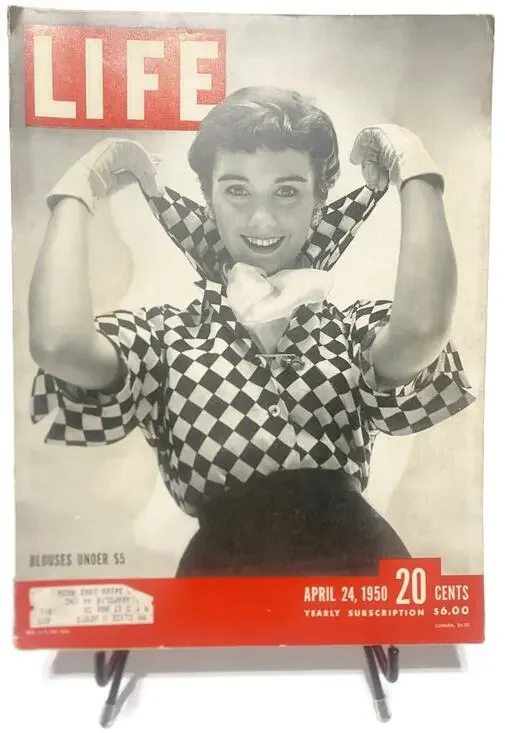 LIFE Magazine April 24 1950 Blouses Under $5 Fashion Cover Maggi McNamara