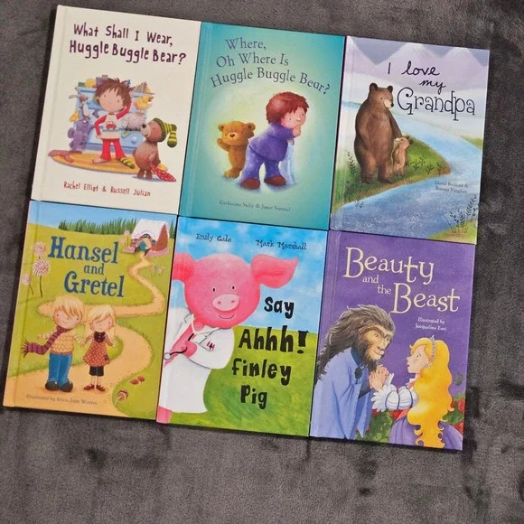 Childrens Story Books Set of 6 Hardcover Bedtime Stories Hansel‎ Gretel