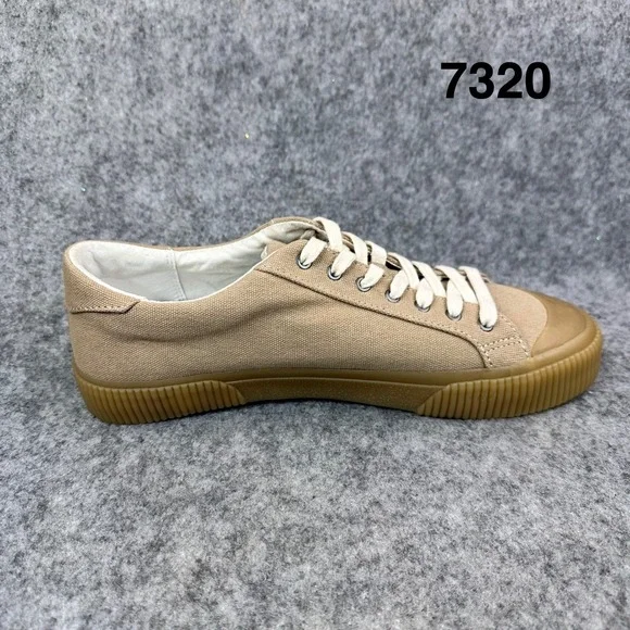Madewell Sidewalk Sneakers Mens 8 Womens 9.5 Khaki Canvas Cap Toe Lace Up