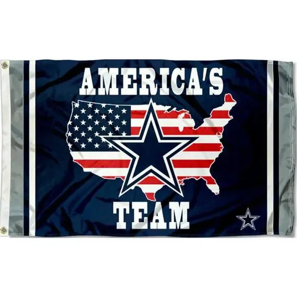 Dallas Cowboys America's Team Flag Banner Patriotic‎ Mancave Garage New 3x5 Feet