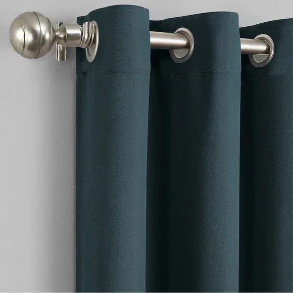 Sun Zero Easton Energy Saving Blackout Grommet Curtain Panel Teal Green 40
