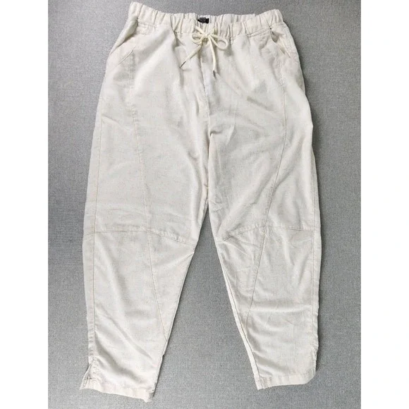 Coofandy Cream Multi-Paneled Cotton Lounge Pants Mens Large Gorpcore Minimalist