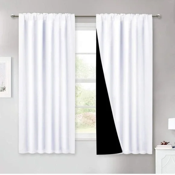 NICETOWN 100%‎ Blackout Window Curtain Panels, Cold and Full Light Blocking...
