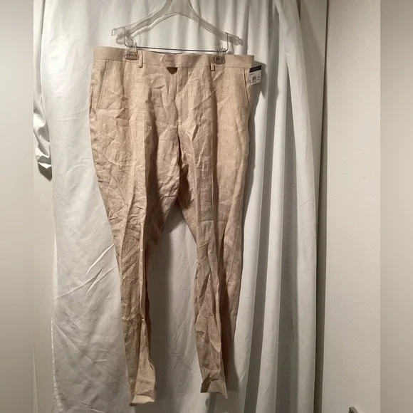 NWT Tommy Hilfiger Size 38W X 32L‎ Linen Pants Light Tan