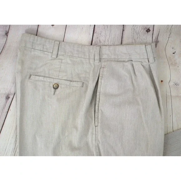 BROOKS BROTHERS Elliot Men's 100% Cotton Pleated Front Dress Pants‎ SIZE 38/30