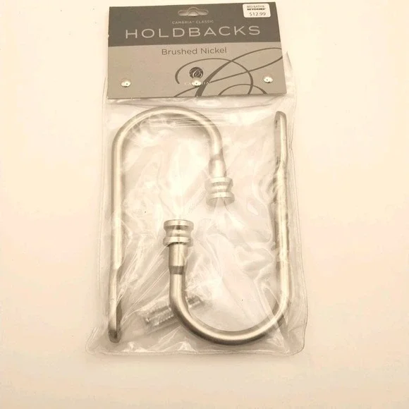 New Cambria Classic Curtain Holdbacks Brushed Nickel 1 Set 210101 BN