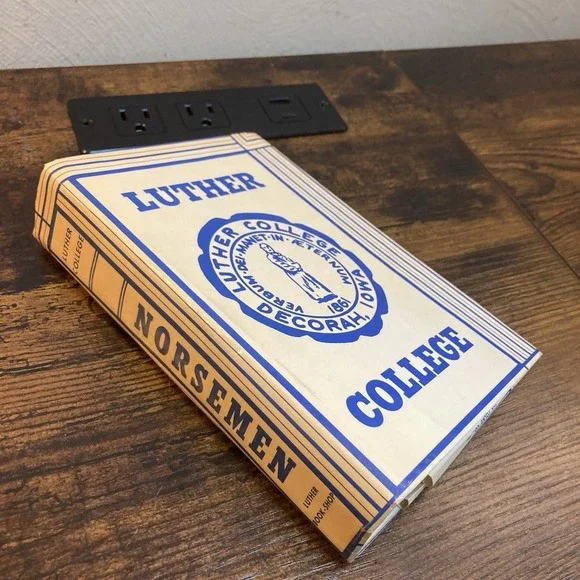 Luther College Decorah Iowa Norsemen Vtg‎ Book Shop Book Cover Fold Out Lutheran