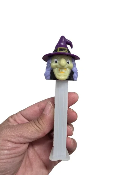 2011 PEZ Purple Glowing Witch Candy Dispenser Halloween Party Favor
