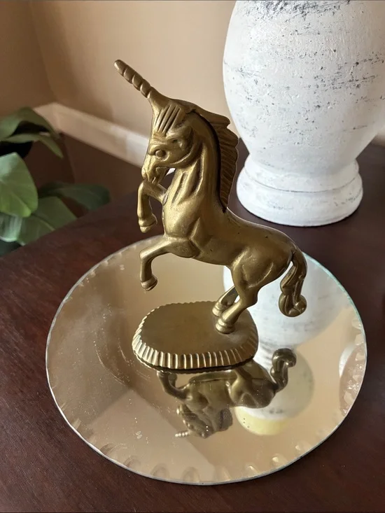 Vintage Solid Brass Unicorn