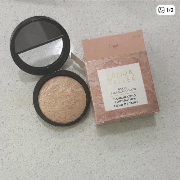 Laura Geller Baked Balance-n-Glow Foundation - Light NEW UNUSED