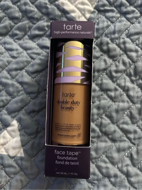 tarte Face Tape Foundation in Warm Tan with Purple Accents
