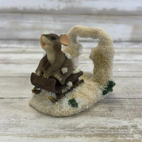 Charming Tails Mouse Figurine Dashing Through The‎ Snow Fitz & Floyd 87/234
