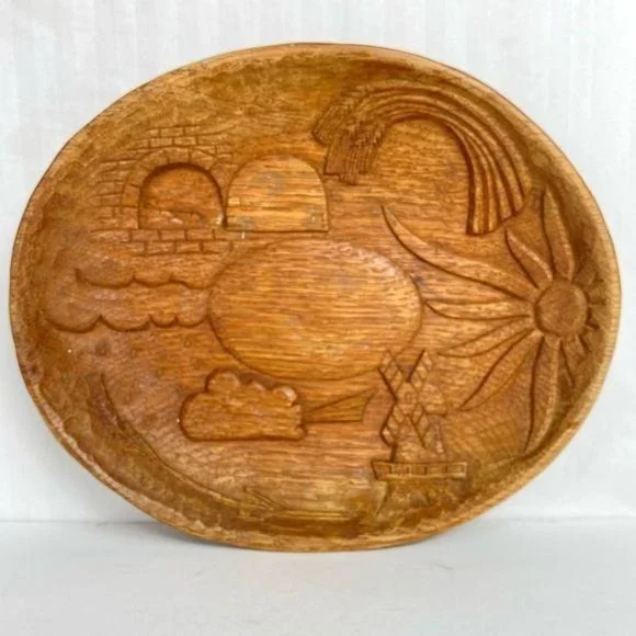 Vintage Farmhouse New Zealand‎ Wood Primitive Rustic Bowl Cottagecore Harvest