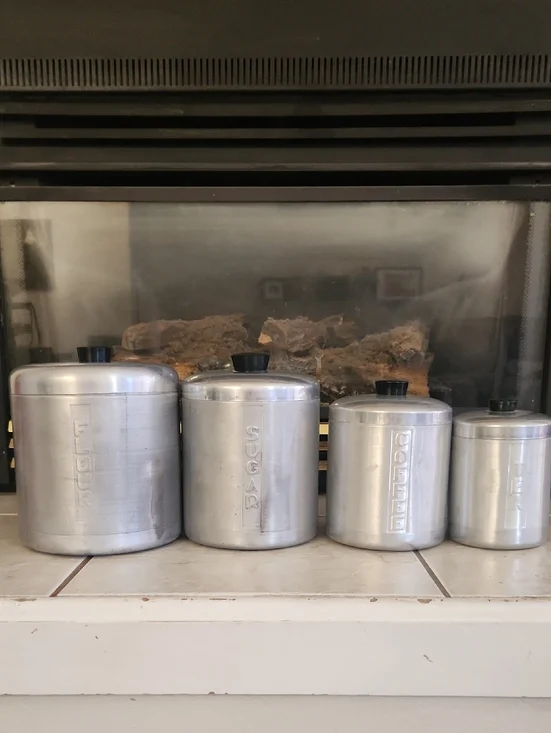 Vintage Century Aluminum Ware Canister Set‎
