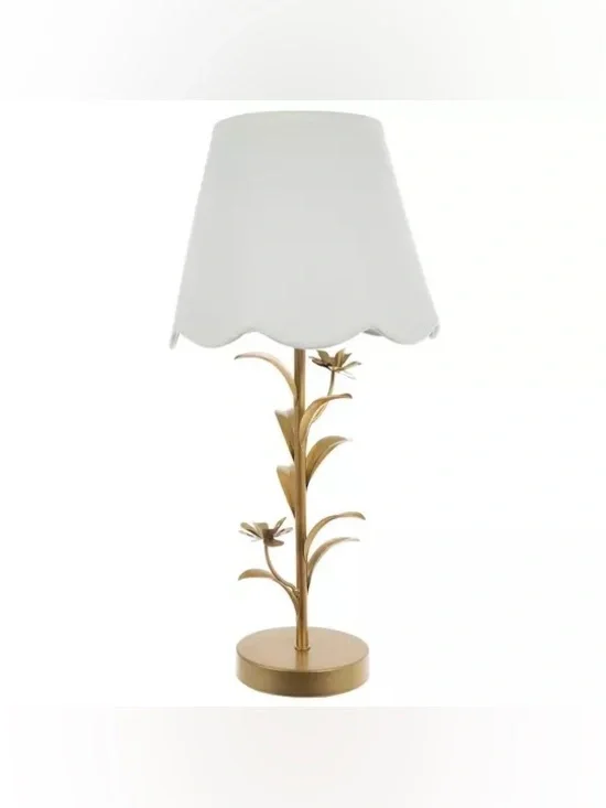 Gold Flower Metal Table Lamp
