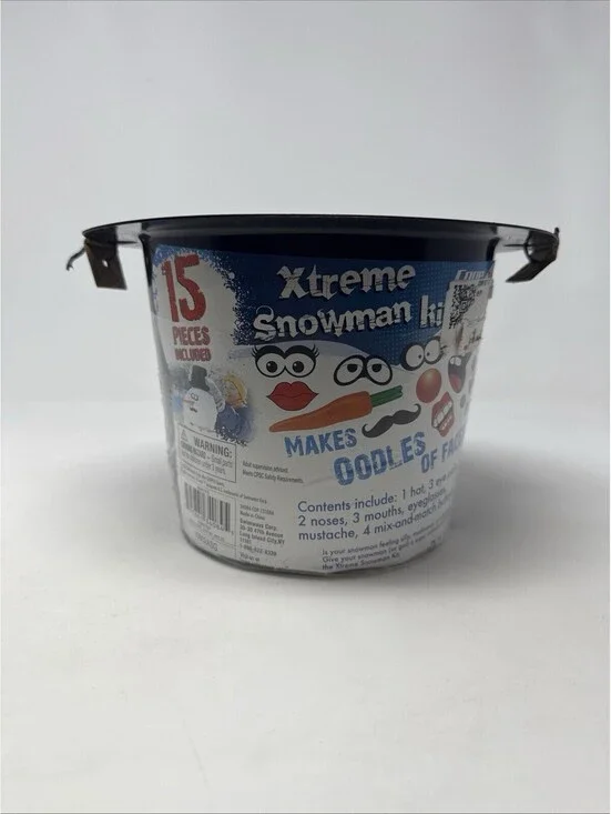 New Xtreme Snowman Kit; Fun Kids Frosty Christmas Snow Decoration/15 pcs/Ages 3+