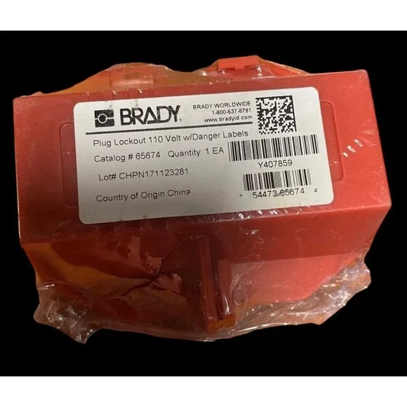 Lot Of 2 Brady 65674 110 Volt‎ Brady Plug Device