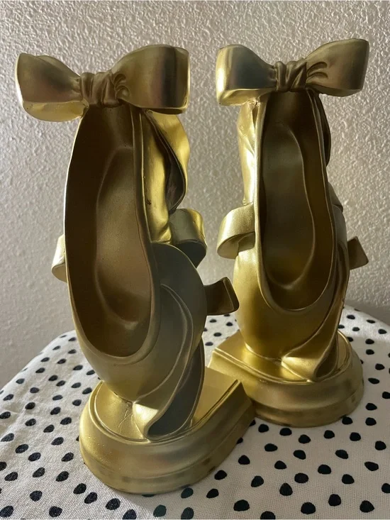 Gold Ballet Shoe Decorative Bookends - Home Accents Decor