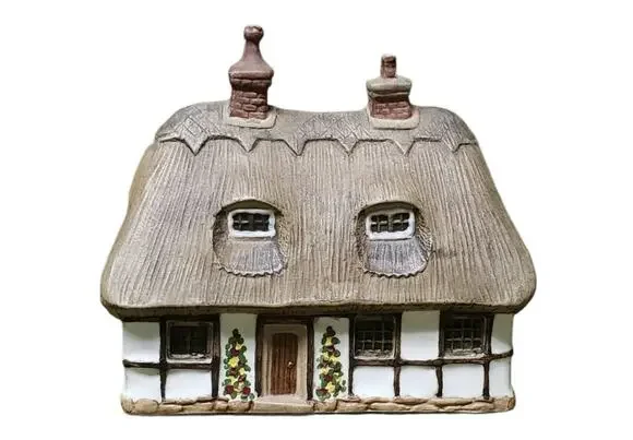 Vintage Denby Village Thatched Cruck Cottage Pottery Country House England Decor