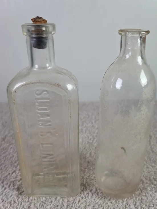 Clear Glass Bottle Set - Transparent Decorative Bottles
