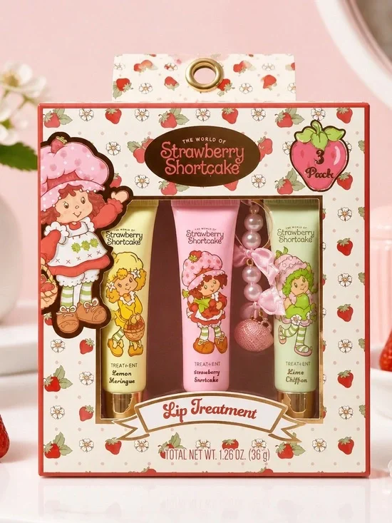 Strawberry Shortcake Lip Treatment Trio Set NWT 3 Piece