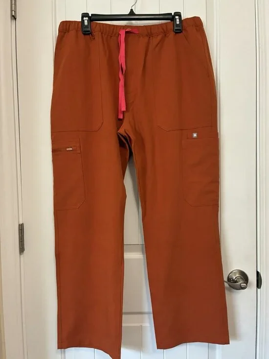 Figs Axim Cargo Scrub Pants In Rust Size XLS 39” x 28”