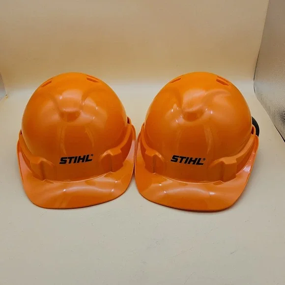 Lot Of 2 Stihl Head Hats Orange One Size Function Basics