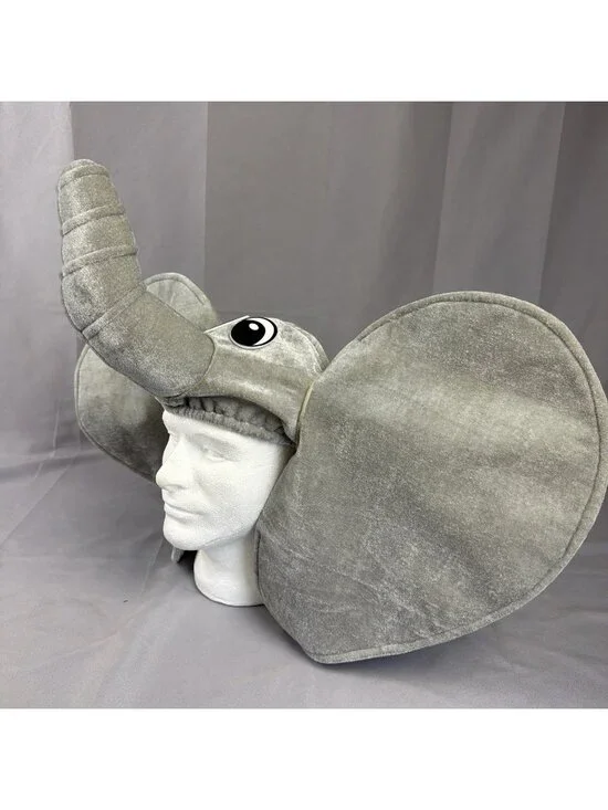 Adult Elephant Costume Ears Headband Trunk Masquerade Zoo Safari Dumbo Babar